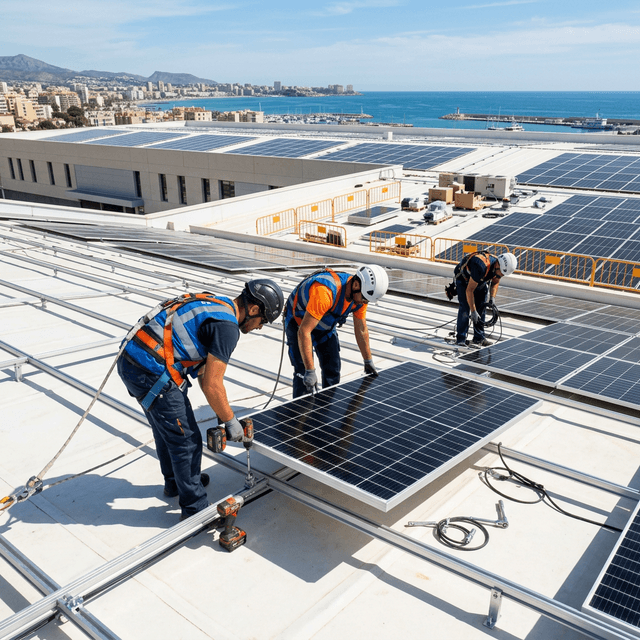 Installation de panneaux solaires